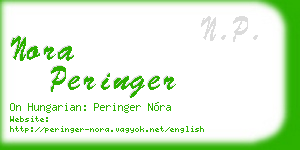 nora peringer business card